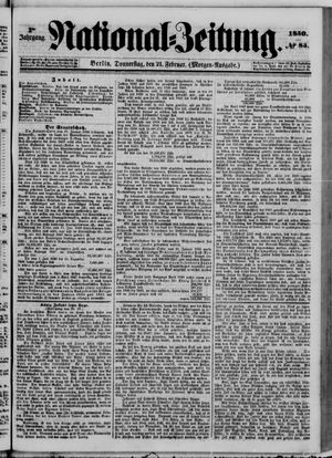 Nationalzeitung vom 21.02.1850