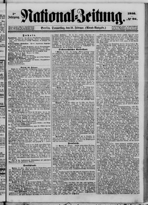 Nationalzeitung vom 21.02.1850