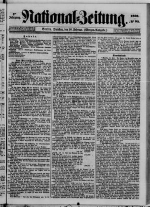 Nationalzeitung vom 26.02.1850