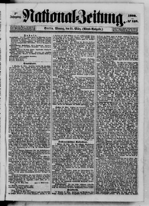 Nationalzeitung vom 25.03.1850