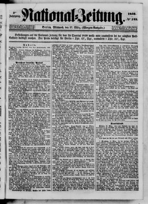 Nationalzeitung vom 27.03.1850