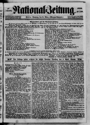 Nationalzeitung vom 31.03.1850