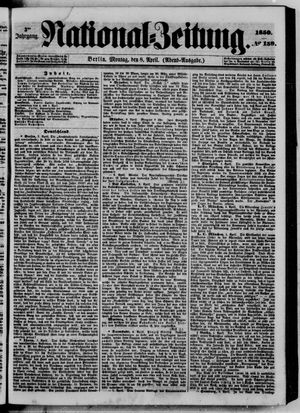 Nationalzeitung vom 08.04.1850