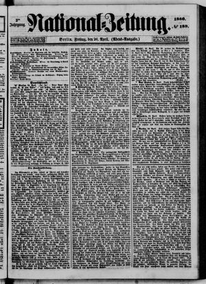 Nationalzeitung vom 26.04.1850