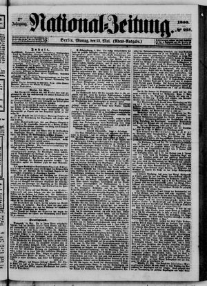 Nationalzeitung vom 13.05.1850