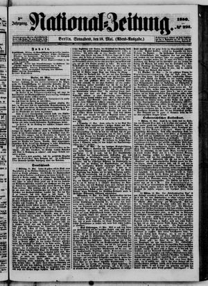 Nationalzeitung on May 18, 1850
