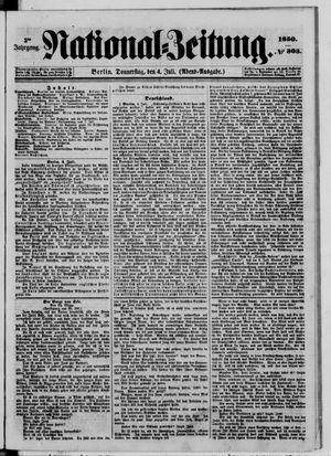 Nationalzeitung vom 04.07.1850