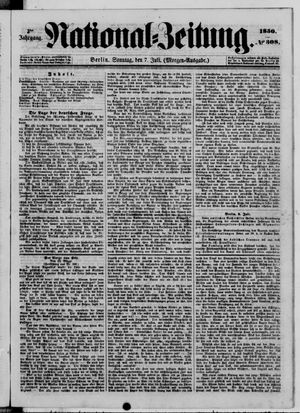 Nationalzeitung vom 07.07.1850