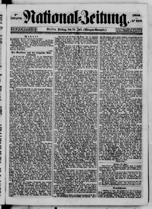 Nationalzeitung vom 12.07.1850