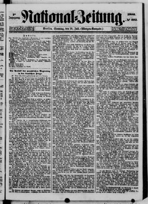 Nationalzeitung vom 21.07.1850