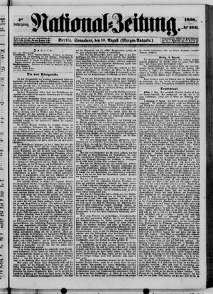 Nationalzeitung vom 10.08.1850