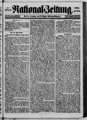 Nationalzeitung vom 13.08.1850