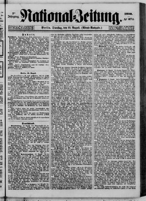 Nationalzeitung vom 13.08.1850