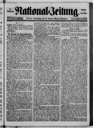 Nationalzeitung vom 22.08.1850