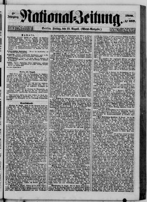 Nationalzeitung vom 23.08.1850
