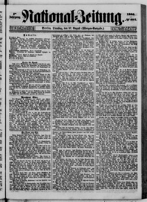 Nationalzeitung vom 27.08.1850