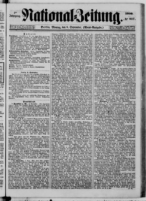 Nationalzeitung vom 09.09.1850