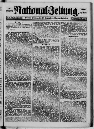 National-Zeitung vom 10.09.1850