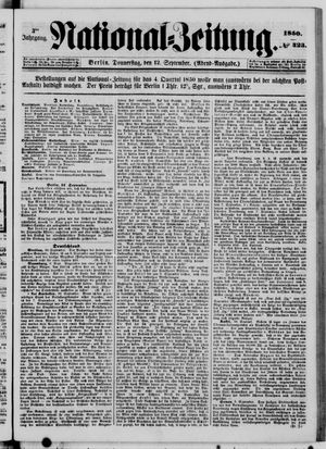 Nationalzeitung vom 12.09.1850