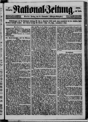 Nationalzeitung vom 13.09.1850