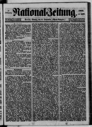 National-Zeitung vom 16.09.1850