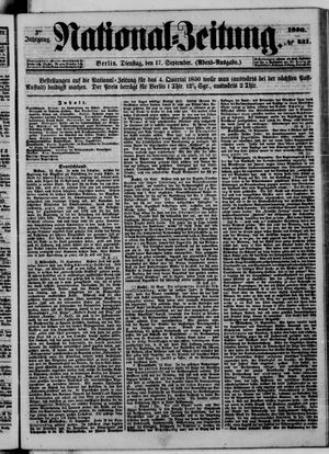Nationalzeitung vom 17.09.1850
