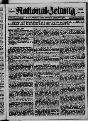 Nationalzeitung vom 18.09.1850