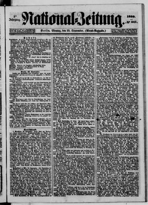 Nationalzeitung vom 23.09.1850