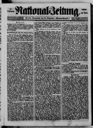 Nationalzeitung vom 28.09.1850