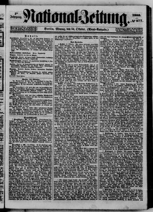 Nationalzeitung vom 14.10.1850