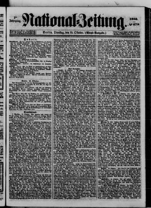 Nationalzeitung vom 15.10.1850