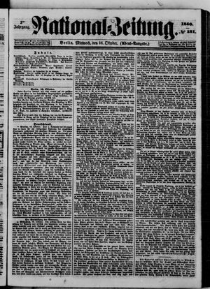 Nationalzeitung vom 16.10.1850