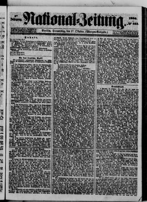 Nationalzeitung vom 17.10.1850
