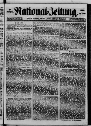 Nationalzeitung vom 27.10.1850