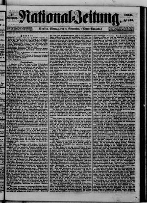 Nationalzeitung vom 04.11.1850