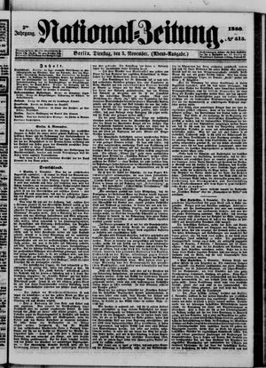 Nationalzeitung vom 05.11.1850