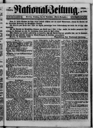 Nationalzeitung vom 19.11.1850