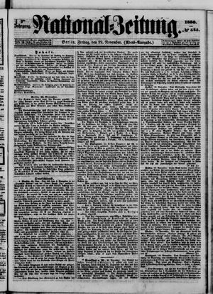 Nationalzeitung vom 22.11.1850