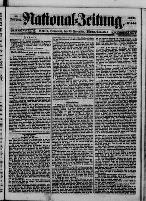 Nationalzeitung vom 23.11.1850