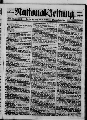 Nationalzeitung on Nov 26, 1850