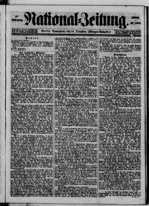 Nationalzeitung vom 14.12.1850