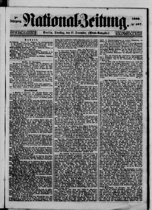Nationalzeitung vom 17.12.1850