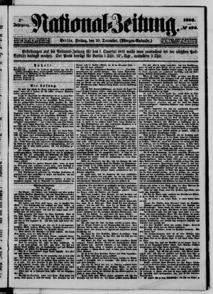 Nationalzeitung vom 20.12.1850