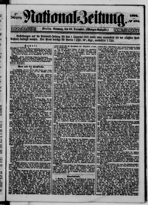 National-Zeitung vom 22.12.1850