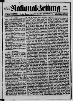 Nationalzeitung vom 28.12.1850