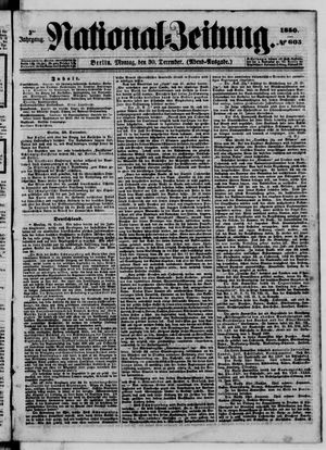 Nationalzeitung vom 30.12.1850