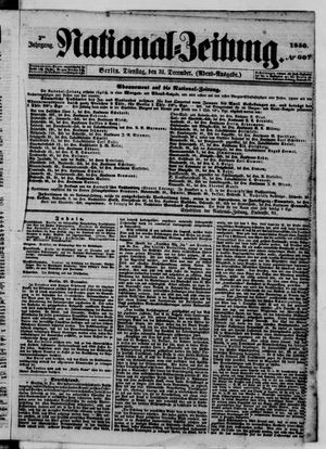 Nationalzeitung on Dec 31, 1850