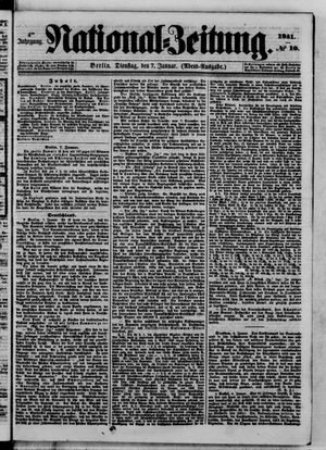Nationalzeitung vom 07.01.1851