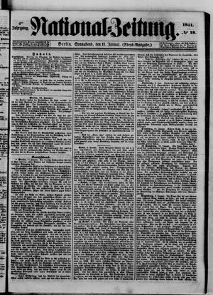 Nationalzeitung vom 11.01.1851