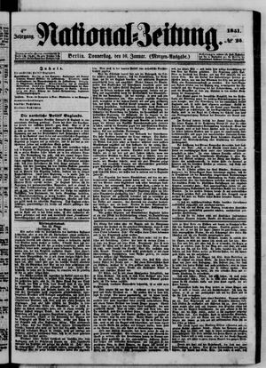 Nationalzeitung vom 16.01.1851